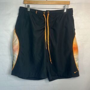 Nike Men’s Mesh Lined Swim Board Shorts Trunks Size XL Charcoal Gray Black